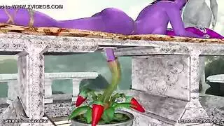نحيل خنثى يحصل قبالة بينما كذاب على مسمار لها